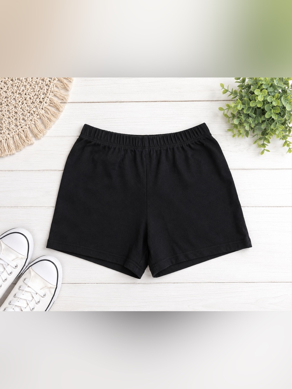 The Children’s Place Black Pull On Shorts Girls M 7/8